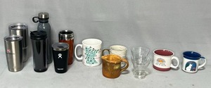 lot 71 image: 2 Yeti Drink Containers, 2 Baileys Drink Glasses, Assorted Drinking Containers, Mugs & Glasses