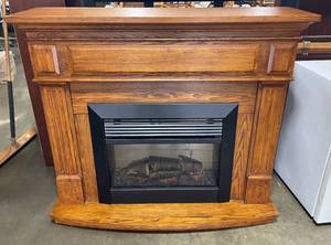 lot 161 image: Electric Fireplace w Mantel