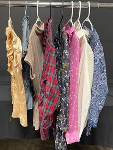 lot 172 image: Lot of Womens Blouses Short Sleeve and Long Sleeve inc. New York and Co., JM Collection and More Sz M-XL