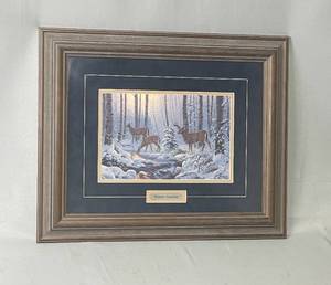 lot 15 image: Winter Sunrise Double Matted Framed Print