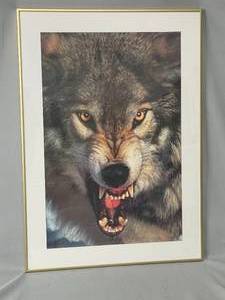 lot 19 image: Framed Poster of Wolfs Face