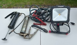 lot 45 image: Lot of Mechanical Tools with Husky Flood Light