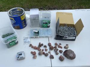 lot 49 image: Lot of Hardware Supplies & Rocks