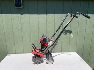 lot 148 image: Craftsman 4-Cycle Mini Tiller with Speed Start Technology