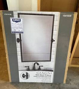 lot 170 image: Giagni Matte Black Tilt Mirror
