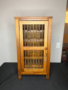 lot 116 image: Vintage Wooden Wine Cabinet