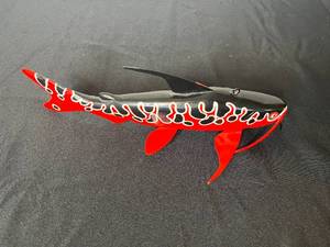 lot 118 image: Red & Black 11 Fish Decoy Signed Jacob Sazama 06 #245