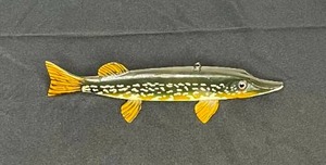 lot 124 image: Handcrafted Pike Fishing Decoy Signed by R. Goeschel 10