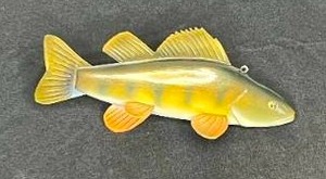 lot 130 image: Handpainted Fish Perch Decoy Signed 7 Boe Johnson 03