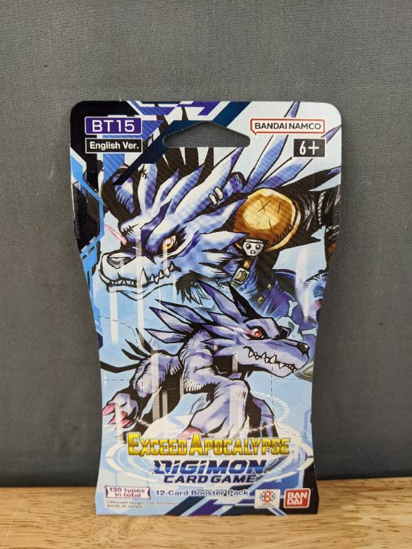 lot 29C image: 4 Brand New Exceed Apocalypse DiGiMon 12 Card Booster Game Packs I