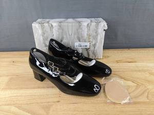 lot 65 image: Brand New Naiyee Mary Jane Chunky Heel Dress Shoes Womens Size 9.5 Black L