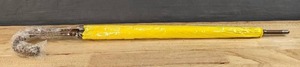 lot 104 image: New SoulRain 48 Arc Classic Yellow Umbrella with Wood Handle, Retails for $29.99 B