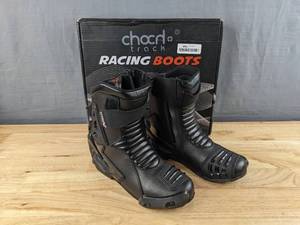 lot 88D image: Chocho Track Racing Boots Mens Size 8 Shoes Black L