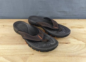 lot 111C image: Gubarun Hobibear Sandals, Mens Size 12 in Brown & Orange N