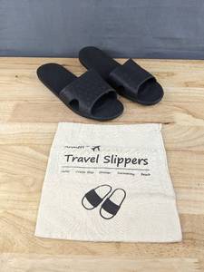 lot 90C image: Brand New Anmerl Travel Slippers, Size XL in Black N