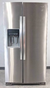 lot 16A image: Whirlpool 28 cu. ft. Side by Side Refrigerator in Fingerprint Resistant Stainless Steel G