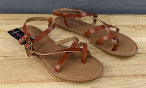 lot 145 image: New COLGO Summer Strappy Sandals Womens Size 6.5 Brown L