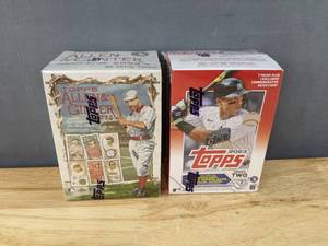 lot 58E image: Lot of 2 Brand New, Factory Sealed 2023 Topps MLB Baseball Card Box Sets Allen & Ginter Blaster Box and Topps 2023 Series 2 I