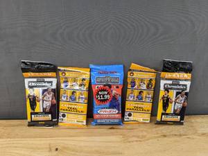 lot 16E image: Lot of 5 Brand New Panini NBA Basketball Card Packs Chronicles Draft Picks, Chronicles & Prizm, 2021-2023 I