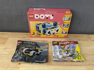 lot 70E image: Lot of 3 Brand New Lego Sets DOTS Creative Animal Drawer (41805), Speed Champions McLaren Solus GT (30657), Ninjago Ice Dragon 2-in-1 Creature (30649) I I