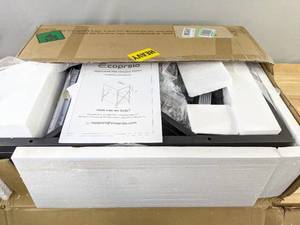 lot 133 image: Set of 2 Brand New Ecoprsio Oversized Nightstands with Charging Stations in Black B