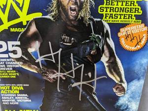 lot 55C image: Triple H Autographed WWE Wrestling Magazine Hunter Hearst Helmsley HHH I