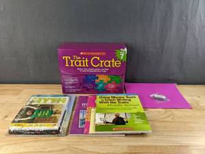 lot 99A image: New Scholastic Teaching Tools The Trait Crate (Grade 7), Mentor Texts for Writing, Teaching Word Choice, Hanging Folders, Etc. F
