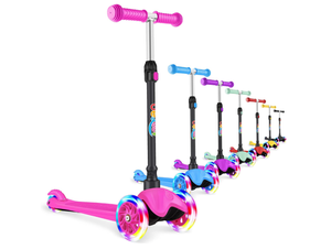 lot 22 image: Brand New BELEEV A1 Scooter for Kids Ages 2-6, 3 Wheel Scooter for Toddlers Girls Boys - Pink B