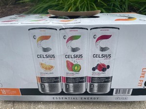 lot 19A image: Brand New Celsius Sparkling Energy Drinks, 18 Count Variety Pack, 12 Fluid Ounce N