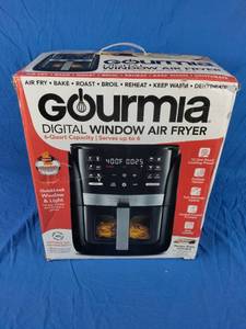 lot 64 image: New Gourmia Digital Window Air Fryer - Black