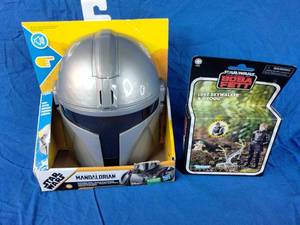 lot 86 image: New Star Wars Mandalorian Mask and Luke Skywalker & Grogu