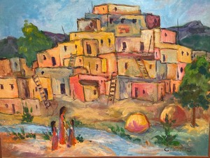 lot 11 image: Framed Original Acrylic on Canvas Painting by Brother Cletus