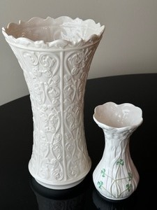 lot 32 image: Lenox Vase and Belleek Bud Vase