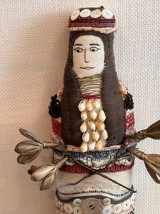 lot 35 image: Vintage Framed Ethic Doll