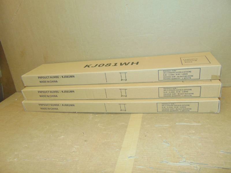 lot 62 image: 3 Pack Lot Deluxe Adjustable Garment Rack - Rolling Clothes Organizer - White and Chrome