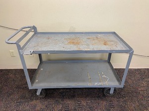 lot 68 image: Two Shelf Cart with Brake - 54L x 24W x 32 12H