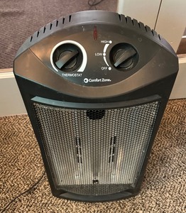 lot 73A image: Comfort Zone Dual Quartz Radiant Heater
