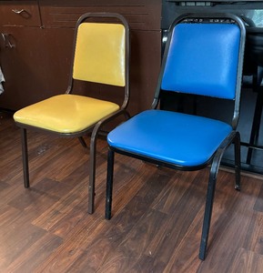 lot 86 image: Two Colorful Vintage Chairs