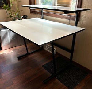 lot 85 image: Two Tier Desk  Table