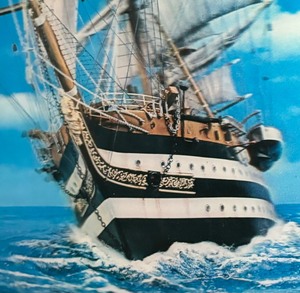 lot 83 image: Framed 3D Ship Print