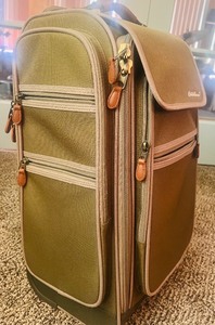 lot 127 image: Eddie Bauer Olive  Green  Tan Rolling Travel Bag