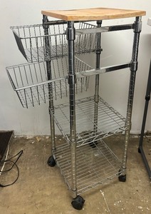 lot 140 image: Wooden Top Cart with Drawers