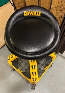 lot 36 image: DeWalt Adjustable Height Shop Stool