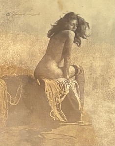 lot 107 image: Vintage Portrait Print of a Woman