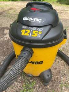 lot 16A image: Shop Vac Wet Dry Twelve Gallon Five HP Shop Vac Model 86785-02