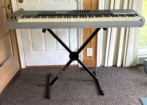 lot 108 image: M-Audio Keystation Pro 88 Keyboard with Quik Loc Stand and Proline Bench