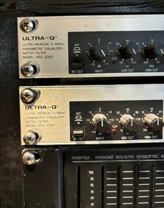 lot 92 image: Variety of Music Recording Electronics including a Behringer Ultra Q equalizers, Biamp Graphic Equalizer EQ270 and More