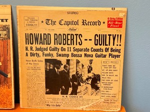 lot 101A image: Two Vintage Record LPs The Howard Roberts Quartet and H.R. is a Dirty Guitar Player Record LP