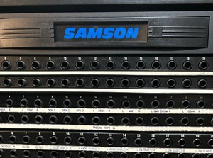 lot 64A image: Samson Powerbrite PB9 Electronics Cabinet with Furman, DBX, Revan Patch Bays and More