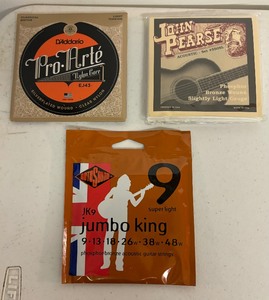 lot 184 image: Guitar Strings by DAddario, John Pearse, Moto Sound and More